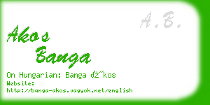 akos banga business card
